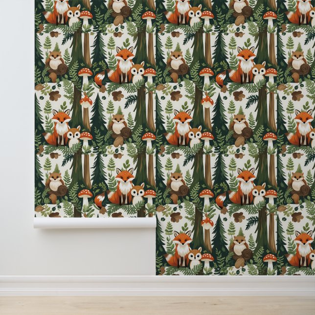 Charmanter Wald-Kreaturen, Wald- und Vogelwelt Tapete (Anwendung)