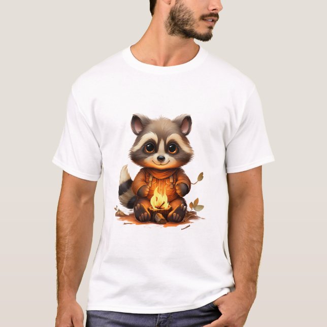 Charmanter Waschbär T-Shirt (Vorderseite)