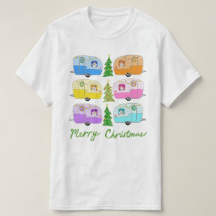 Charmanter Weihnachtscamper Vintager Trailer RV Xm T-Shirt