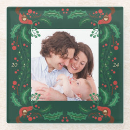 Charmanter Weihnachtsrahmen-Untersetzer Glasuntersetzer