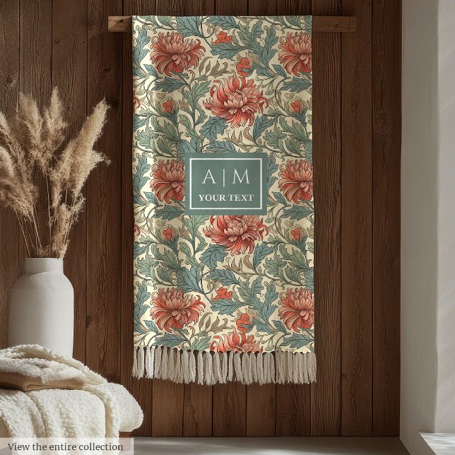 Charmanter Werfer der botanischen Kunst im Morris- Fleecedecke (Charming Morris style pastel botanical art throw Fleece Blanket)