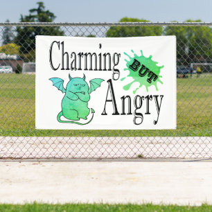Charmantes, aber wütend kleines böses Zitat lustig Banner