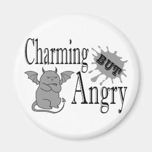 Charmantes, aber wütend kleines böses Zitat lustig Magnet