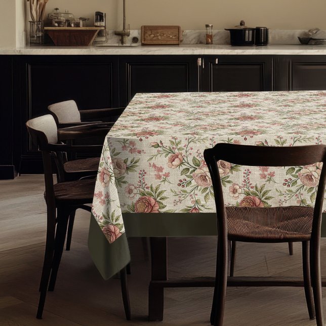 Charmantes Blumentablett für ein gemütliches Bauer Tischdecke (Charming Floral Tablecloth for a Cozy Farmhouse)