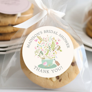 Charmantes Blumenteea Bridal Party Sticker