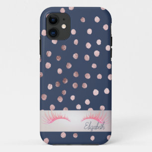 Charmantes Chic Blau, Konfetti, Glitter Wimpern Case-Mate iPhone Hülle