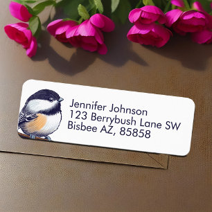 Charmantes Chickadee Adorable Schwarz-weiß Bird Sw