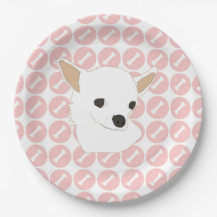 Charmantes Chihuahua-Muster Pappteller