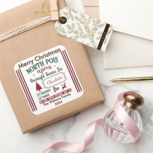 Charmantes Design für den Nordpol Quadratischer Aufkleber