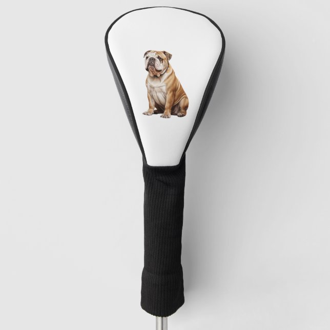 Charmantes englisches Bulldog Portrait - Adorable  Golf Headcover (Vorderseite)