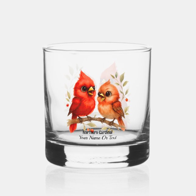 Charmantes Glass aus dem nördlichen Kardinal Whiskyglas (Vorderseite)