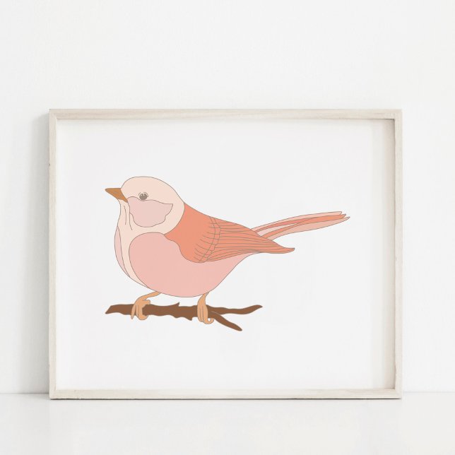 Charmantes handGezeichnet Bird Art Poster (Von Creator hochgeladen)