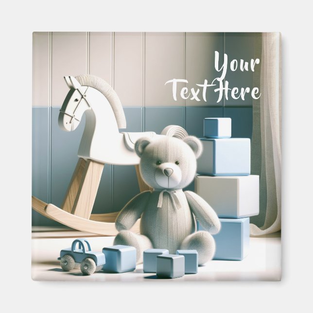 Charmantes Kinderzimmer mit Spielzeug Magnet (Vorne)