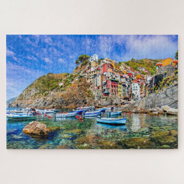 Charmantes Küstendorf Cinque Terre Puzzle (Horizontal)