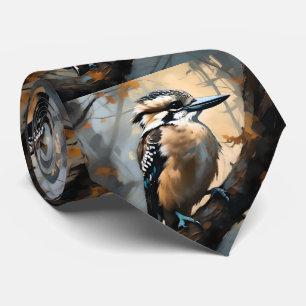 Charmantes Lachen: Kookaburra in Ölfarbe Krawatte