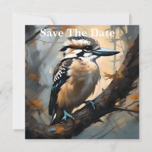 Charmantes Lachen: Kookaburra in Ölfarbe Save The Date