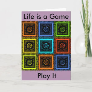 Charmantes, mehrfarbiges Musterdesign Karte