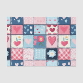 Charmantes Niedliches Patchwork-Design Seidenpapier