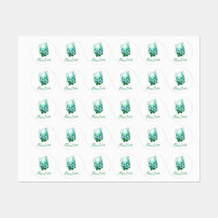 Charmantes Ostereier - Festliche Illustration Etiketten