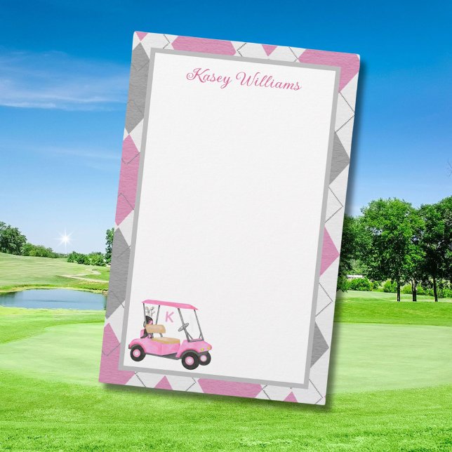 Charmantes Pink Golf Thema Personalisiert Stationi (Von Creator hochgeladen)