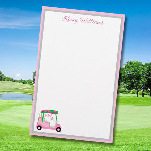 Charmantes Pink Golf Thema Personalisiert Stationi