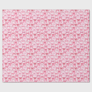 charmantes rosa Schleifenmuster Geschenkpapier