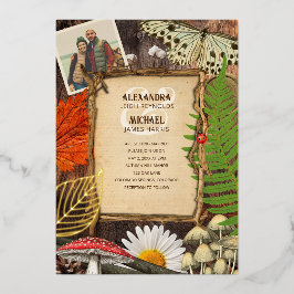 Charmantes rustikales Waldland Natur Inspiriert Fo Folieneinladung