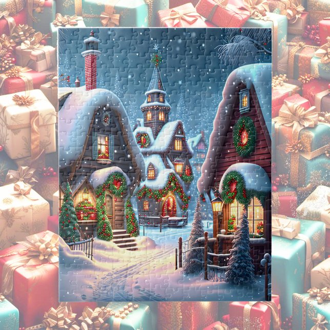 Charmantes, schneesicheres Weihnachtsdorf Puzzle (Von Creator hochgeladen)