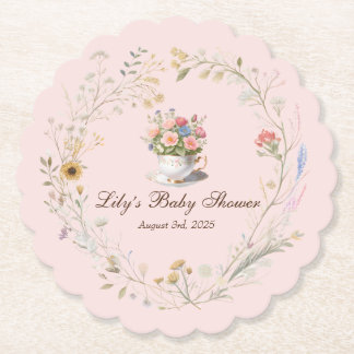 Charmantes Tee-Party Kinderdusche Teacup Untersetz Untersetzer