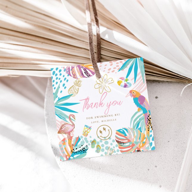 Charmantes tropisches Party Geschenkanhänger (Von Creator hochgeladen)