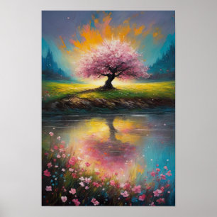 Charmantes Twilight, Lone Cherry Blossom Poster