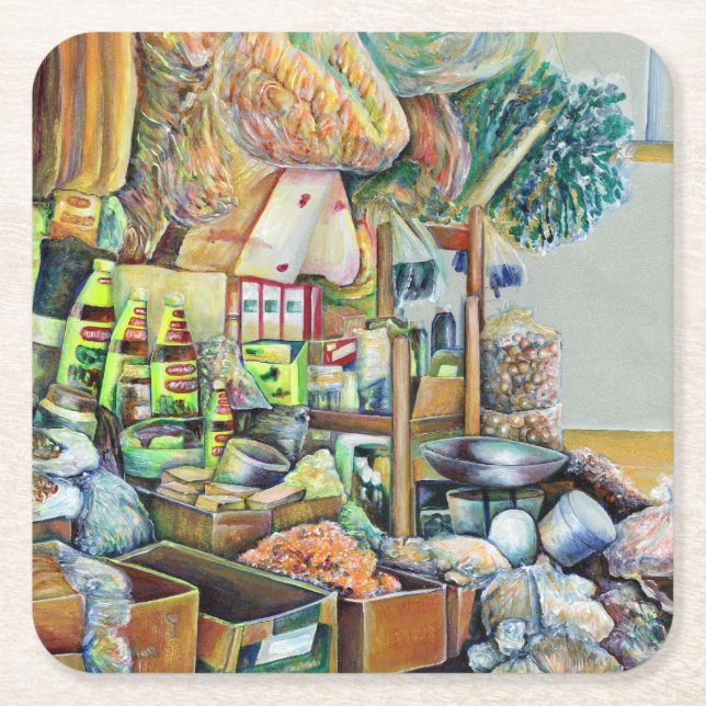 Charmantes Versprechen des schönen Tekka-Zentrums, Rechteckiger Pappuntersetzer (Vorderseite)