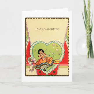 Charmantes Vintage-Valentinstagsbild mit hübschem  Feiertagskarte