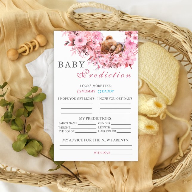 Charme-Blush-Teddy-Bären-Vorhersageblatt Flyer (Von Creator hochgeladen)