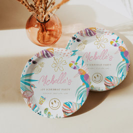 Charme eines tropischen Geburtstags Pappteller