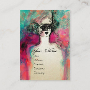 CHARME-MONOGRAMM weißes Perlen-Papier Visitenkarte