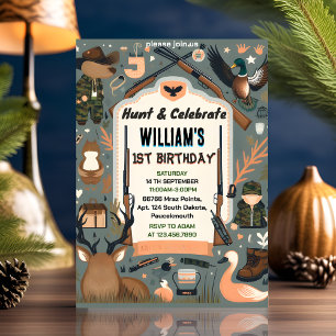 Charme Wild Camouflage Oh Deer Enck Jagd 1. Geburt Einladung