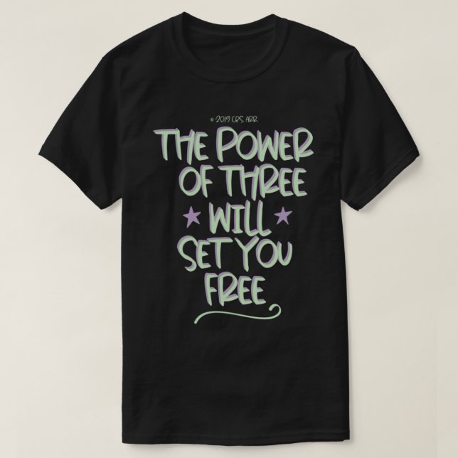 Charmed 1998 Der Power von Three Typografy Design T-Shirt (Design vorne)