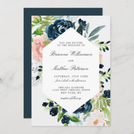 Charmed Watercolor Floral Wedding Einladung