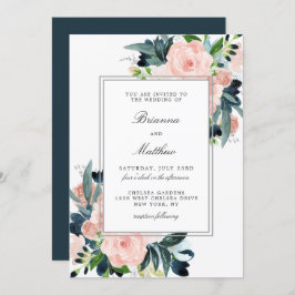 Charmed Watercolor Floral Wedding Einladung