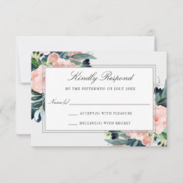 Charmed Watercolor Floral Wedding RSVP