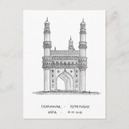 Charminar, Hyderabad, Indien Postkarte