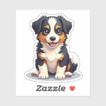 Charming 3D Australian Shepherd Pup, Friendly,