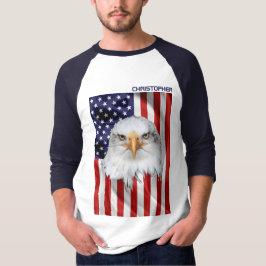 Charming American Eagle, The USA Flag, Patriotic T-Shirt