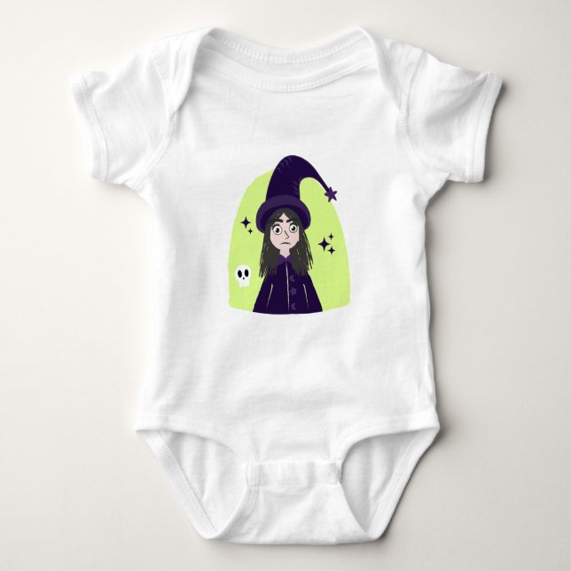Charming Angry Cute Witch Baby Strampler (Vorderseite)