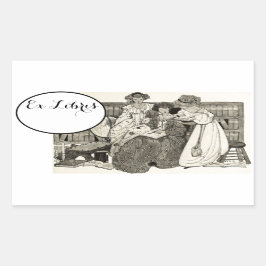 Charming Anpassbares Ex Libris Library-Buchzeichen Rechteckiger Aufkleber