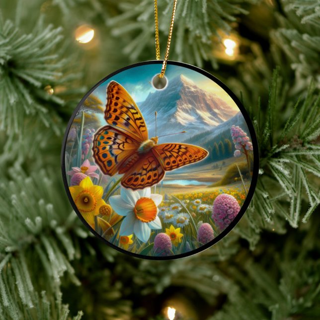 Charming Aphrodite Fritillary Butterfly  Keramik Ornament (Von Creator hochgeladen)