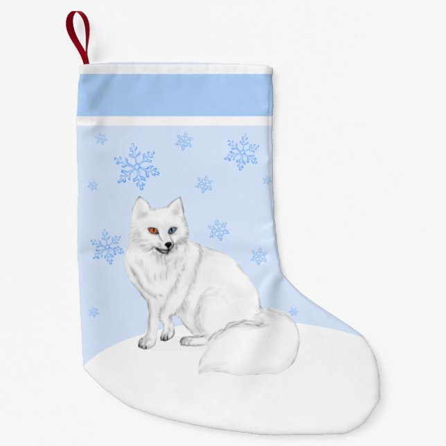 Charming Arctic Fox Christmas Stocking Kleiner Weihnachtsstrumpf (Vorderseite)