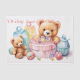 Charming Baby Dusche : Pastel Hues Teddy Bären Seidenpapier