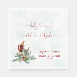 Charming Baby ist kalt draußen Babydusche Serviette